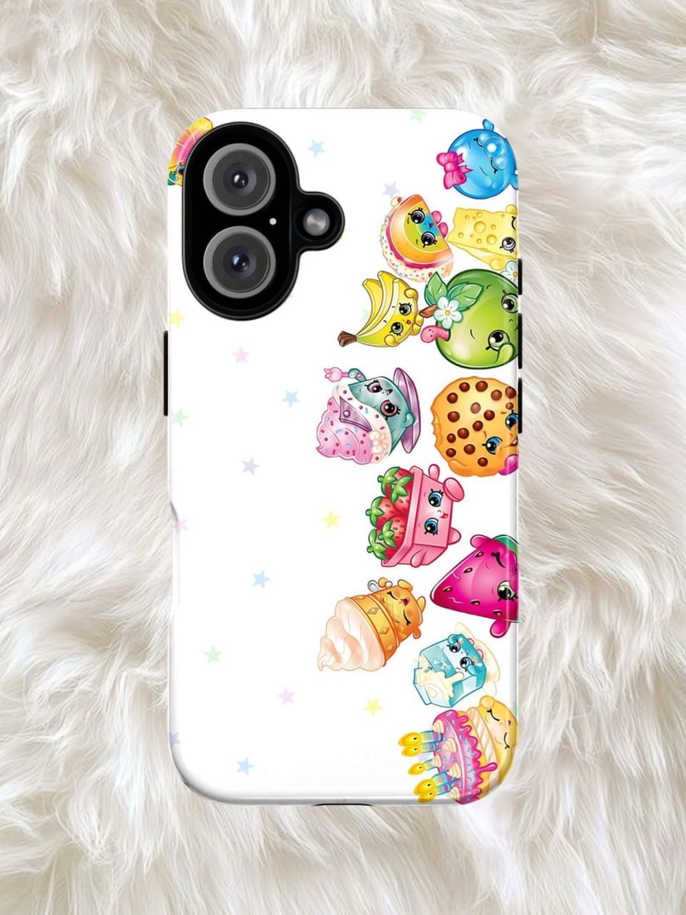 Cute Kawaii Food Character Phone Case - White